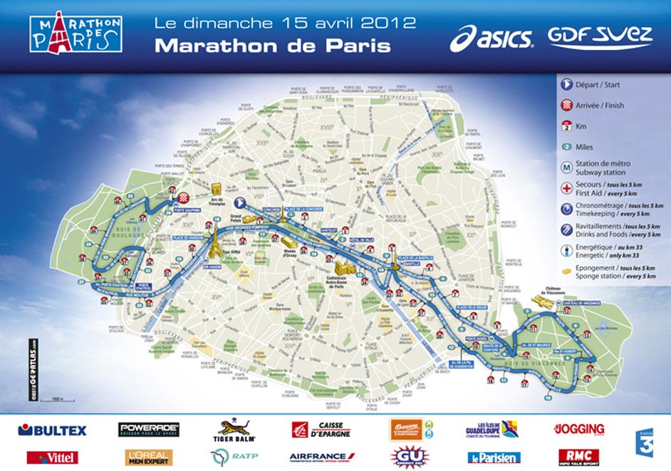 The Paris Marathon Course